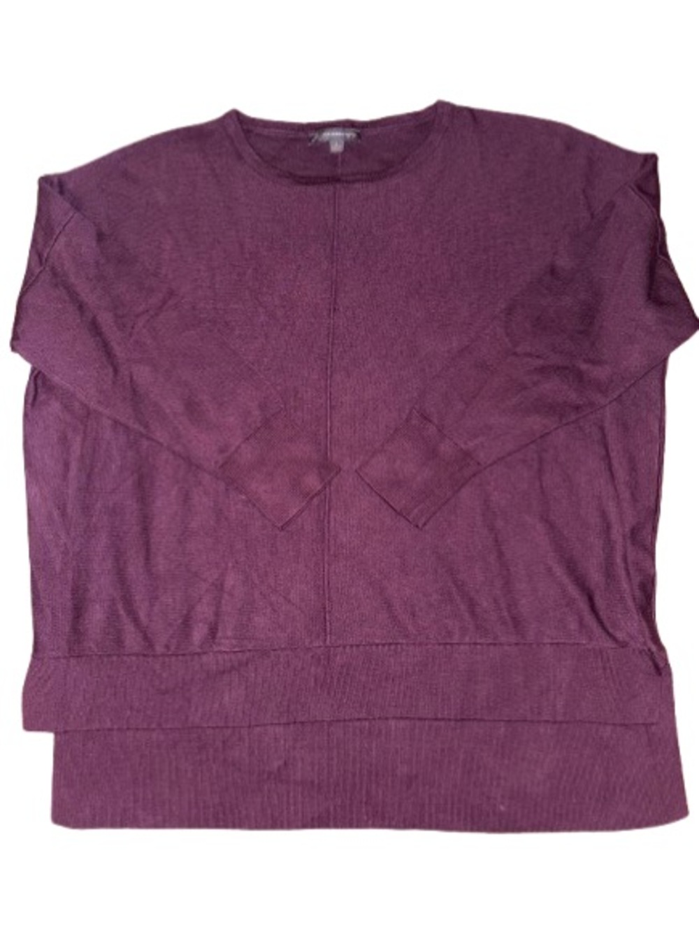 Adrianna Papell Knit Crewneck Sweater in Plum size S